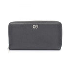 Gucci Round Wallet GG Metal Black Leather
