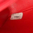 Chanel Shoulder Bag Quilted Single Flap Red Lambskin Chain — view 5