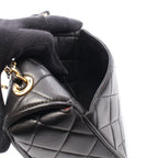 Chanel Shoulder Bag Mini Quilted Black Lambskin Mini Chain — view 6
