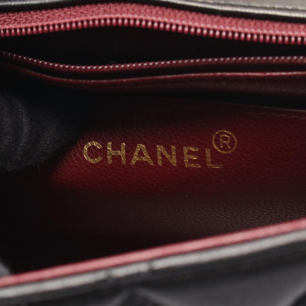 Chanel Shoulder Bag Mini Quilted Black Lambskin Mini Chain — view 4