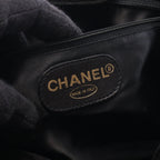 Chanel Backpack CC Logo Black Suede Leather CC Drawstring — view 4