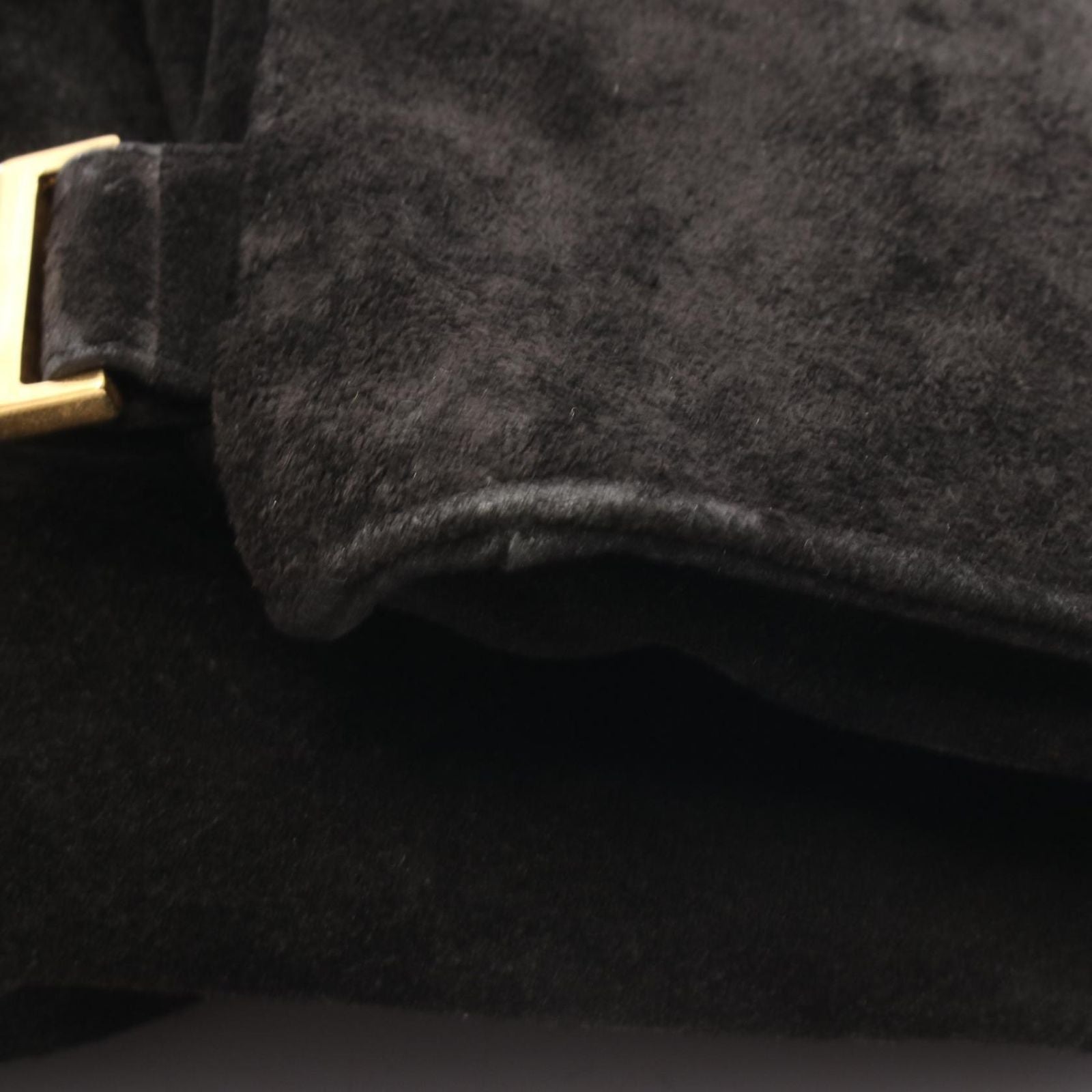 Chanel Backpack CC Logo Black Suede Leather CC Drawstring — view 9
