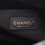 Chanel Tote Quilted Black Caviar Leather CC Logo Chain — view 6