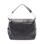 Chanel Handbag CC Logo Black Caviar Leather