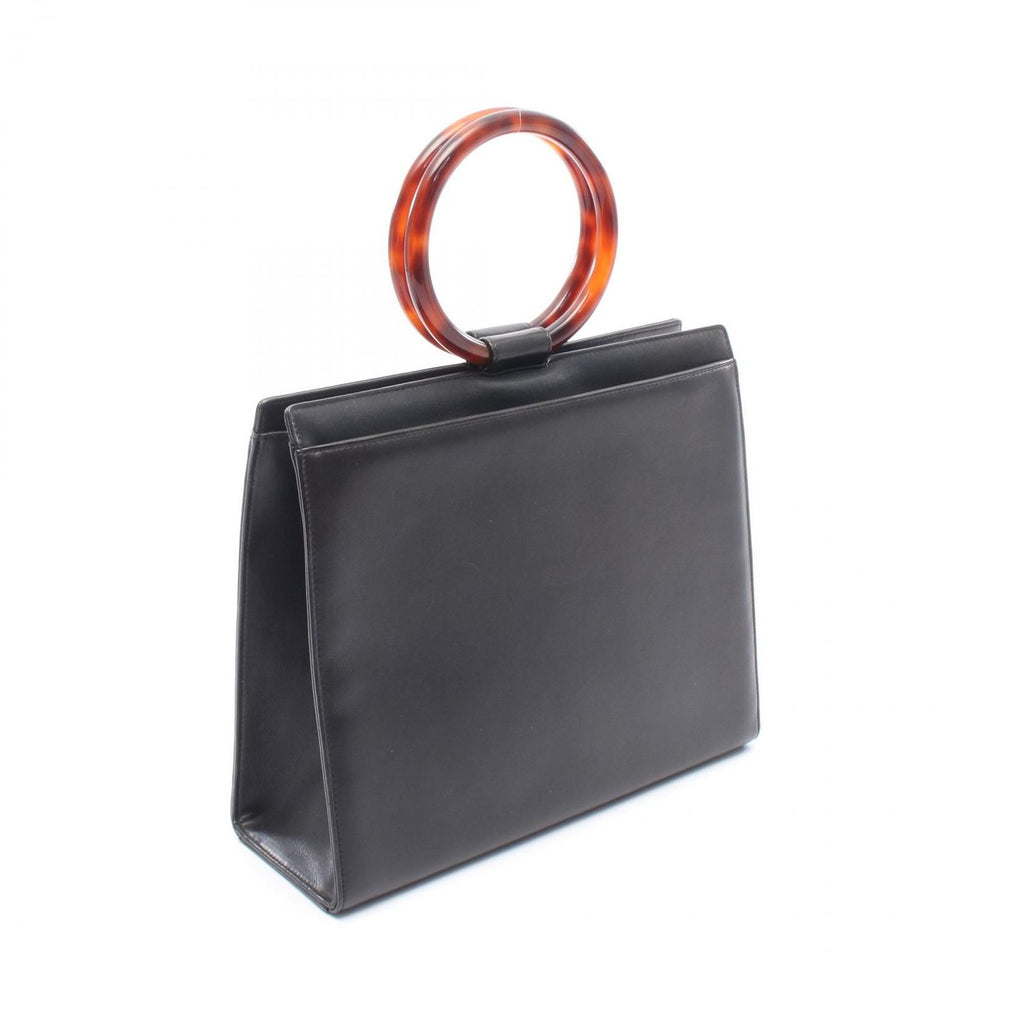 Chanel Handbag Handle Black Leather — view 2