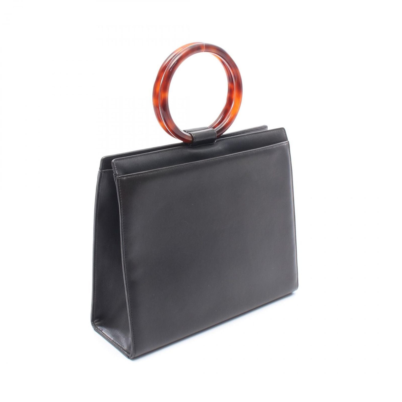 Chanel Handbag Handle Black Leather — view 2