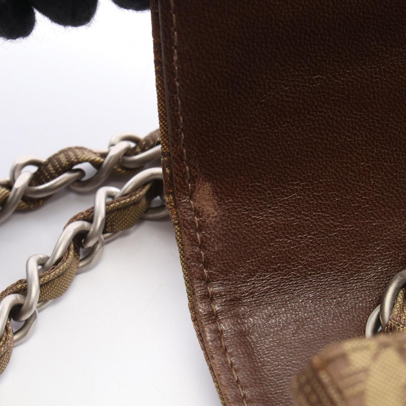 Chanel Shoulder Bag New Travel Line Khaki Leather New Single Flap Chain — view 7