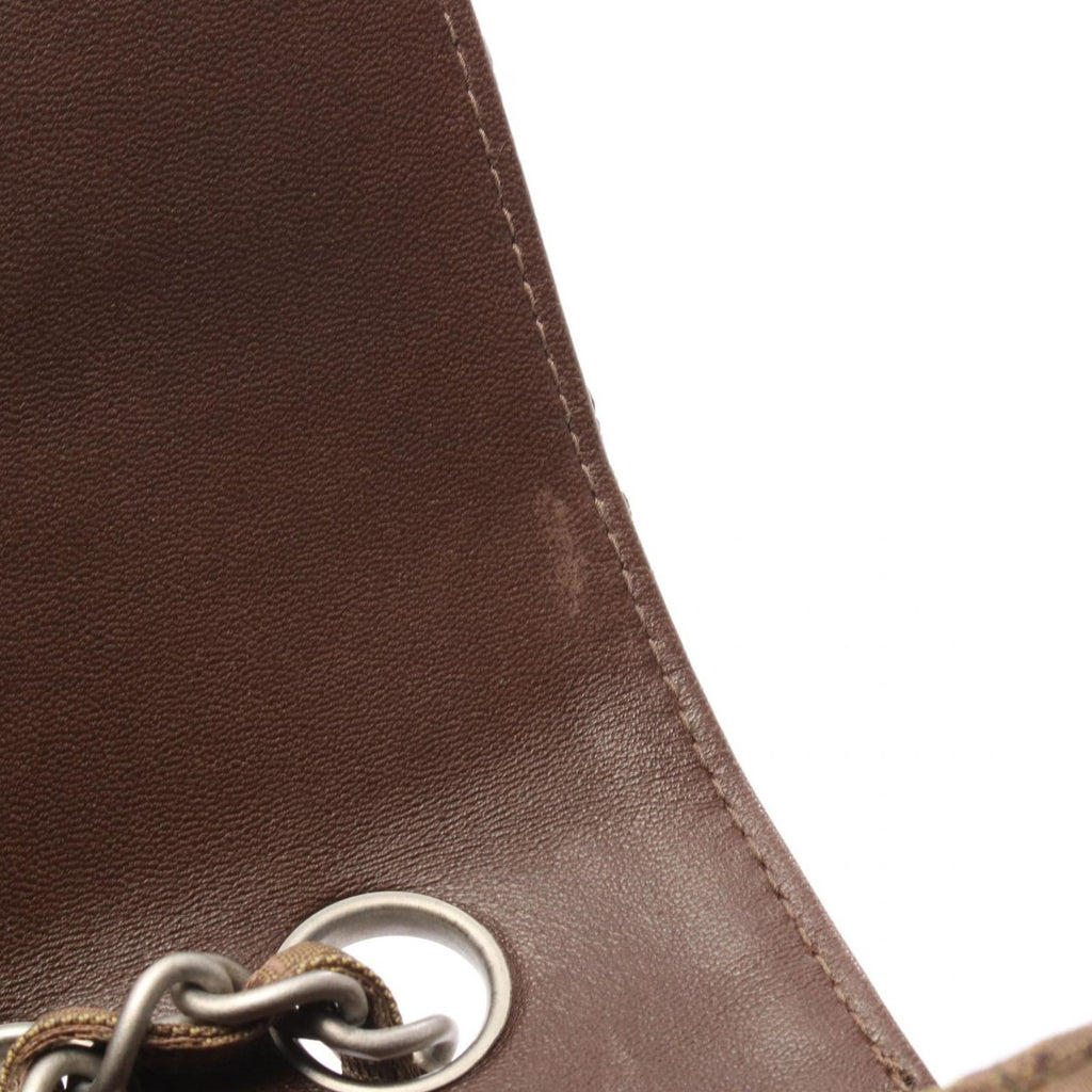 Chanel Shoulder Bag New Travel Line Khaki Leather New Single Flap Chain — view 8