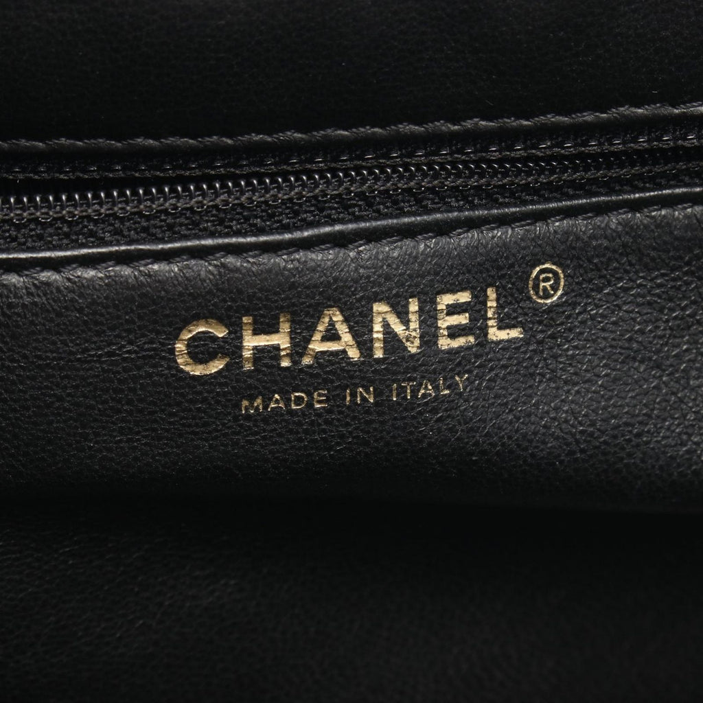 Chanel Tote Quilted Black Brown Calf Chain — view 4