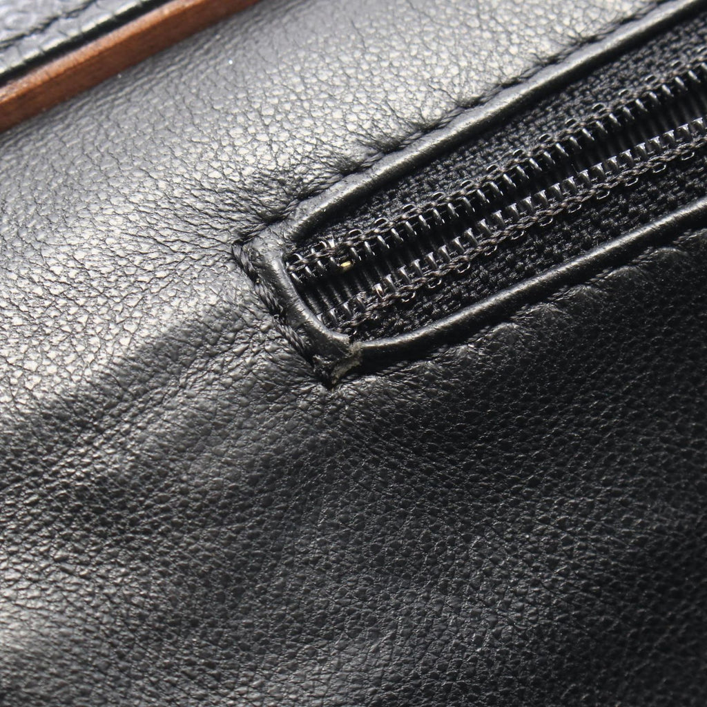 Chanel Tote Quilted Black Brown Calf Chain — view 6
