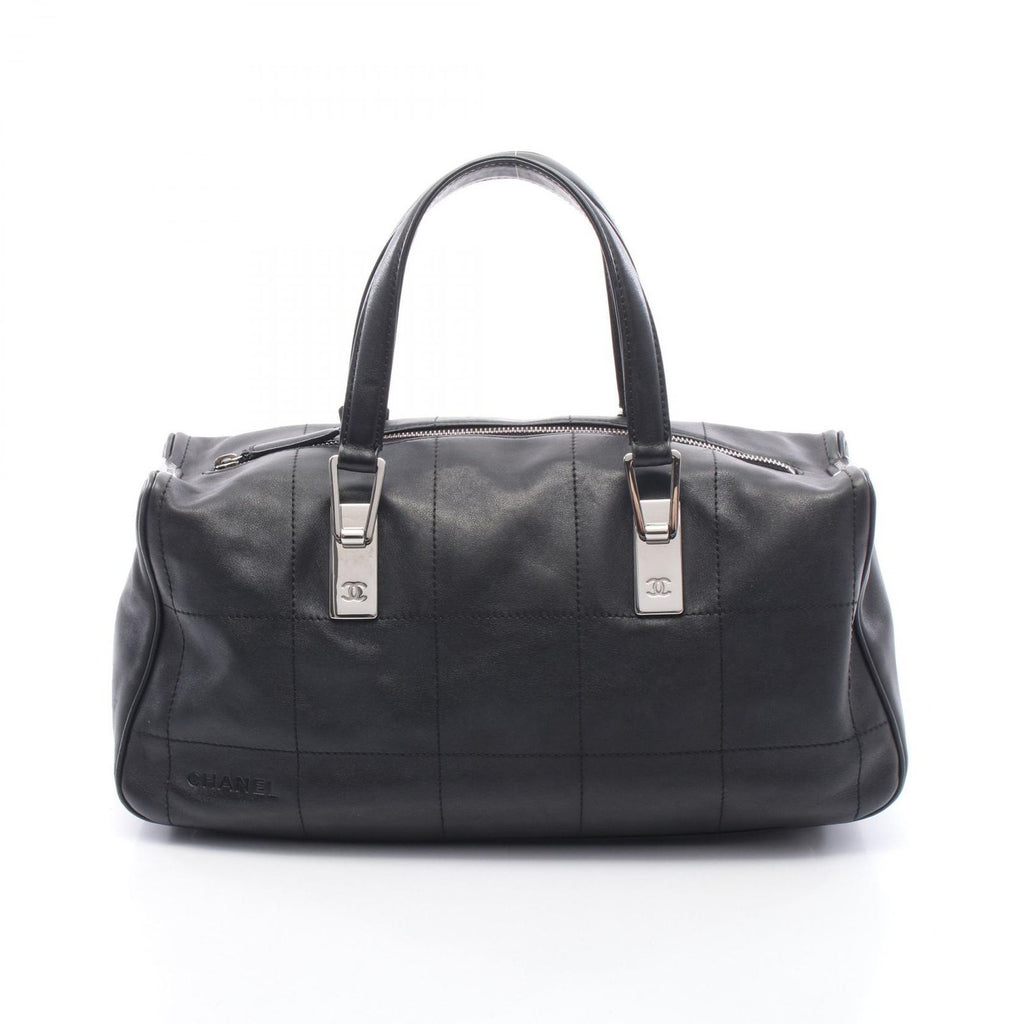 Chanel Tote Choco Bar Black Lambskin Mini