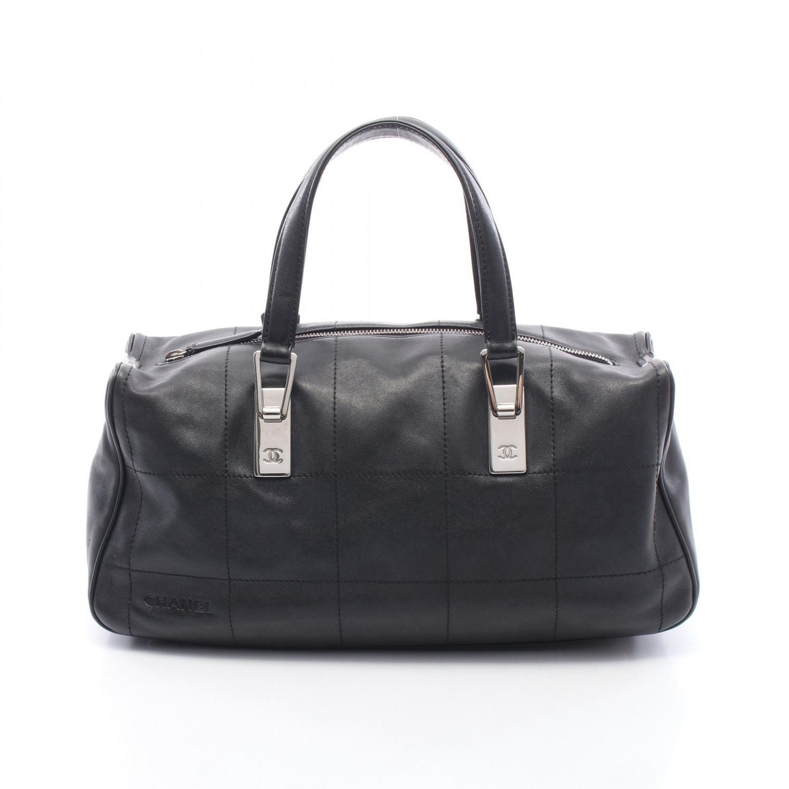 Chanel Tote Choco Bar Black Lambskin Mini