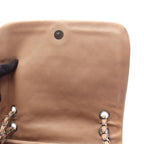 Chanel Shoulder Bag Quilted Beige Leather CC Logo Chain — view 9