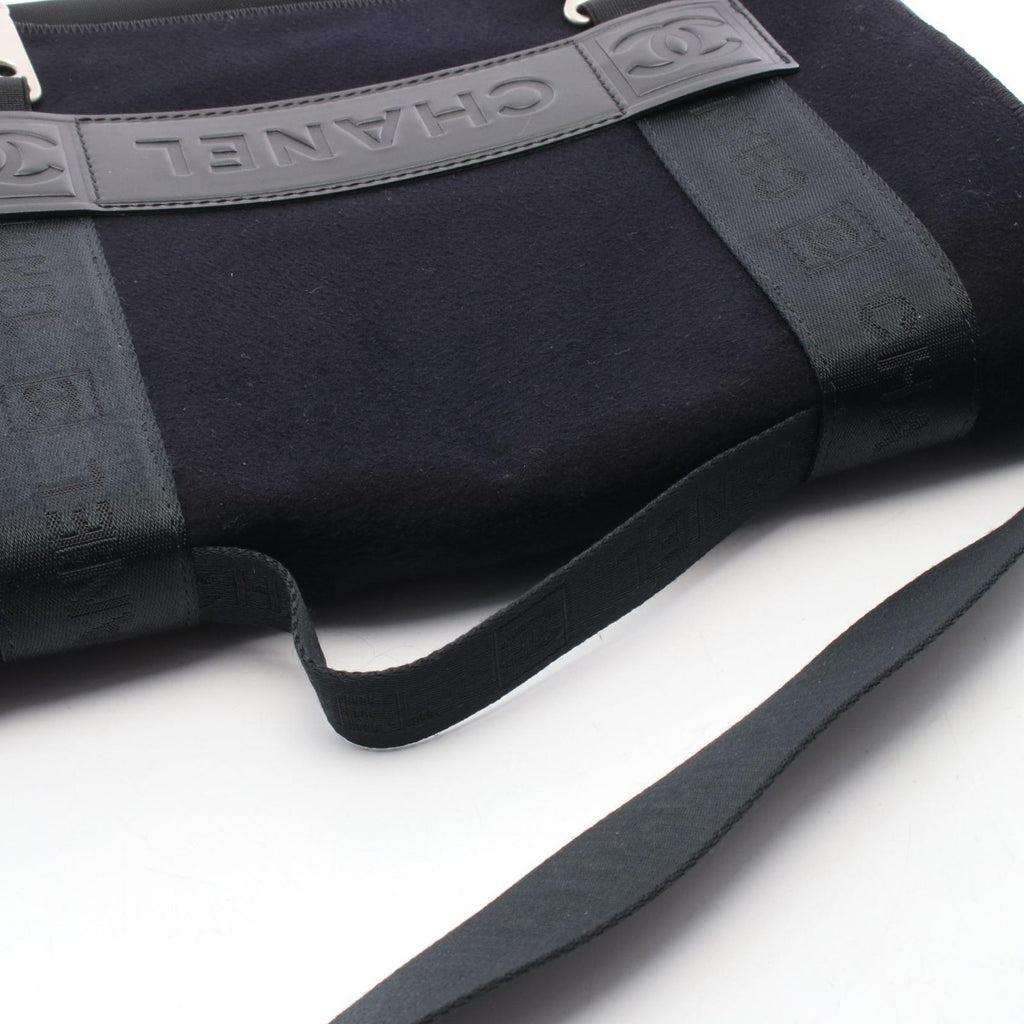 Chanel Shoulder Bag Sports Line Black Nylon Leather — view 5