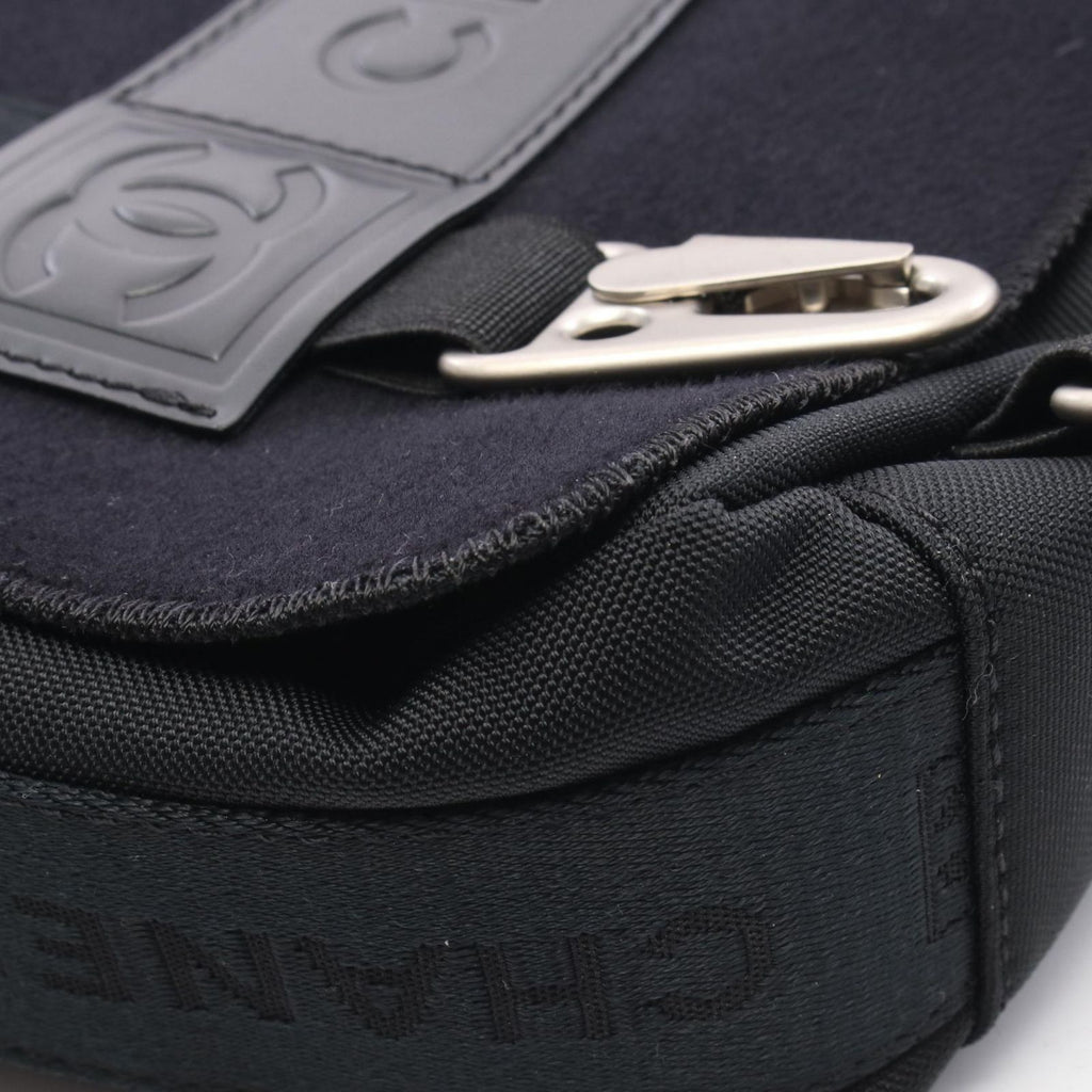Chanel Shoulder Bag Sports Line Black Nylon Leather — view 7