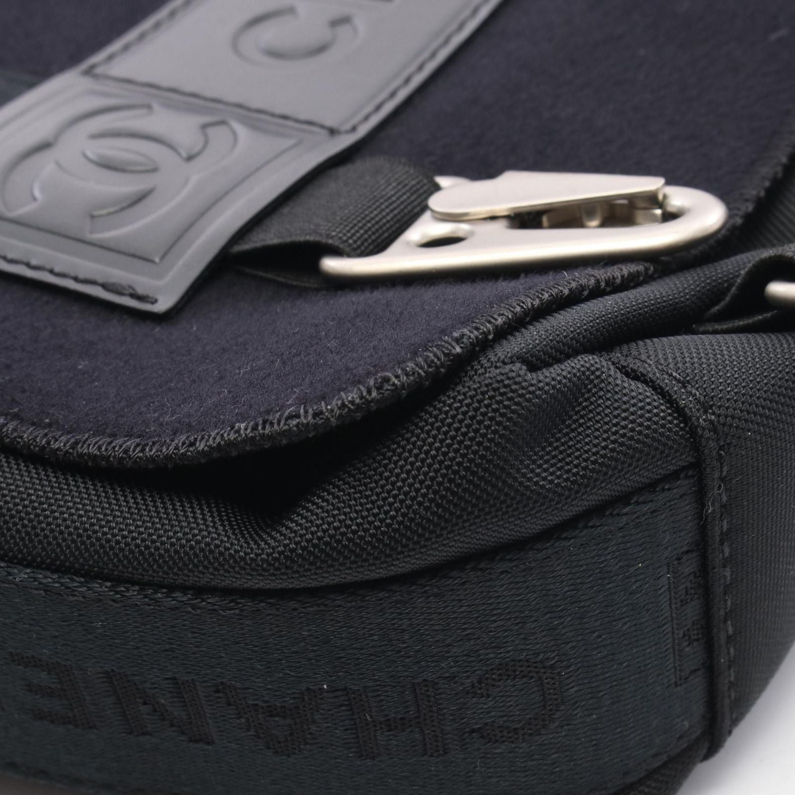 Chanel Shoulder Bag Sports Line Black Nylon Leather — view 7