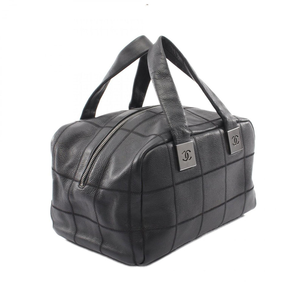 Chanel Choco Bar Black Calf Boston — view 2