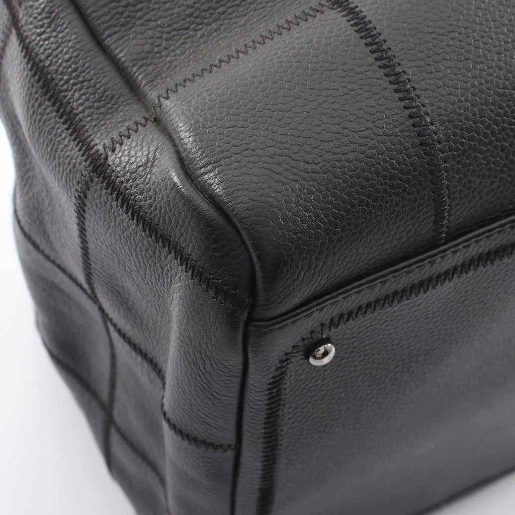 Chanel Choco Bar Black Calf Boston — view 6