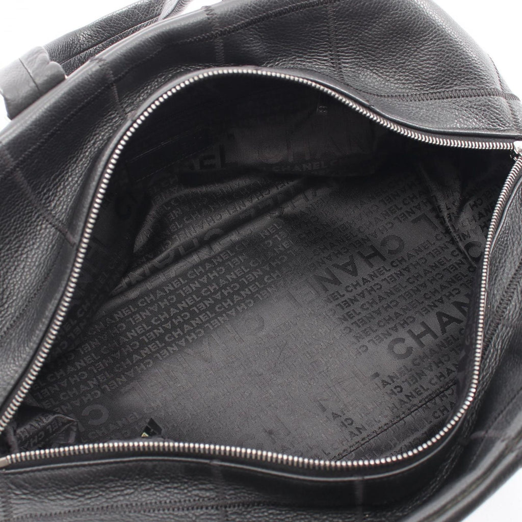 Chanel Choco Bar Black Calf Boston — view 3