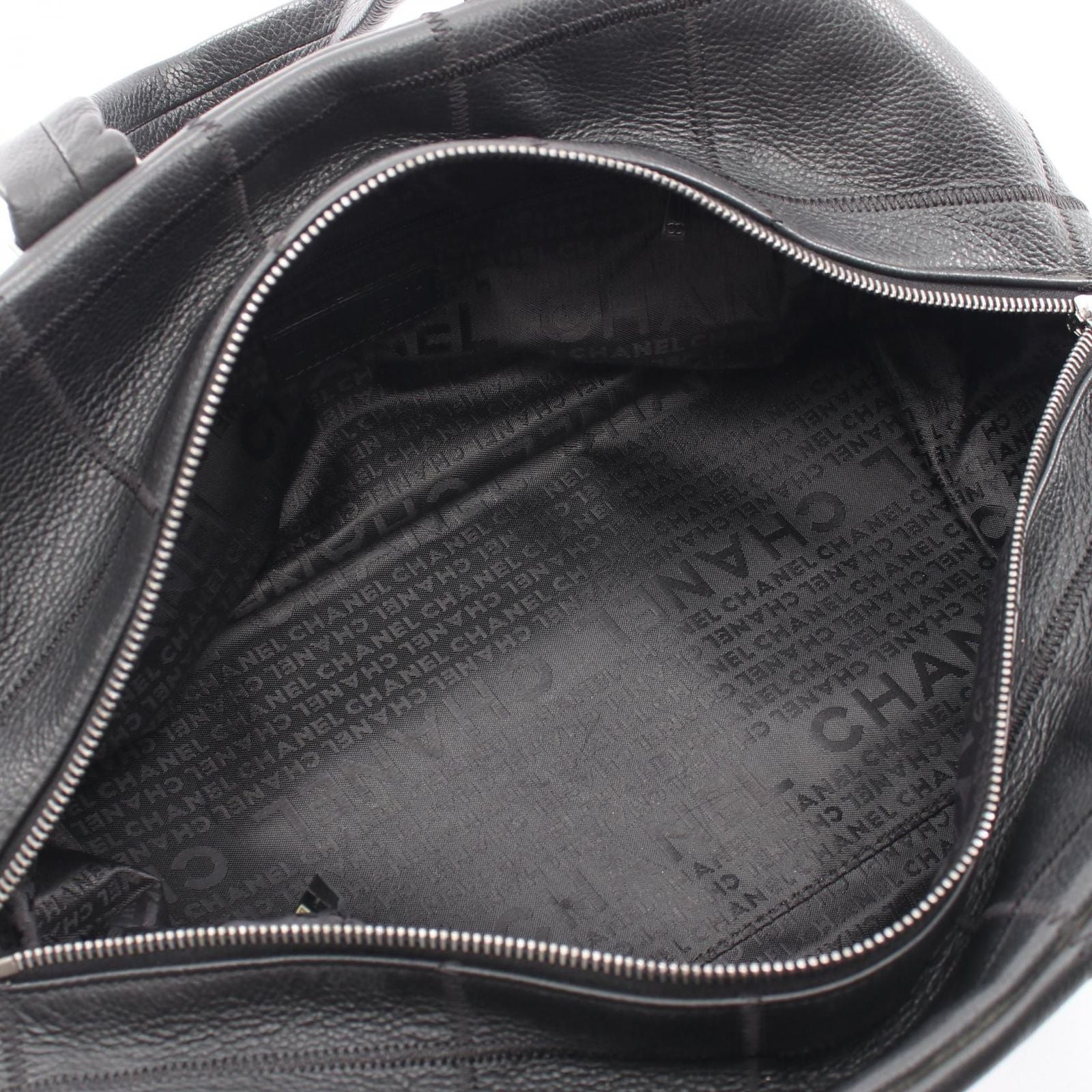 Chanel Choco Bar Black Calf Boston — view 3