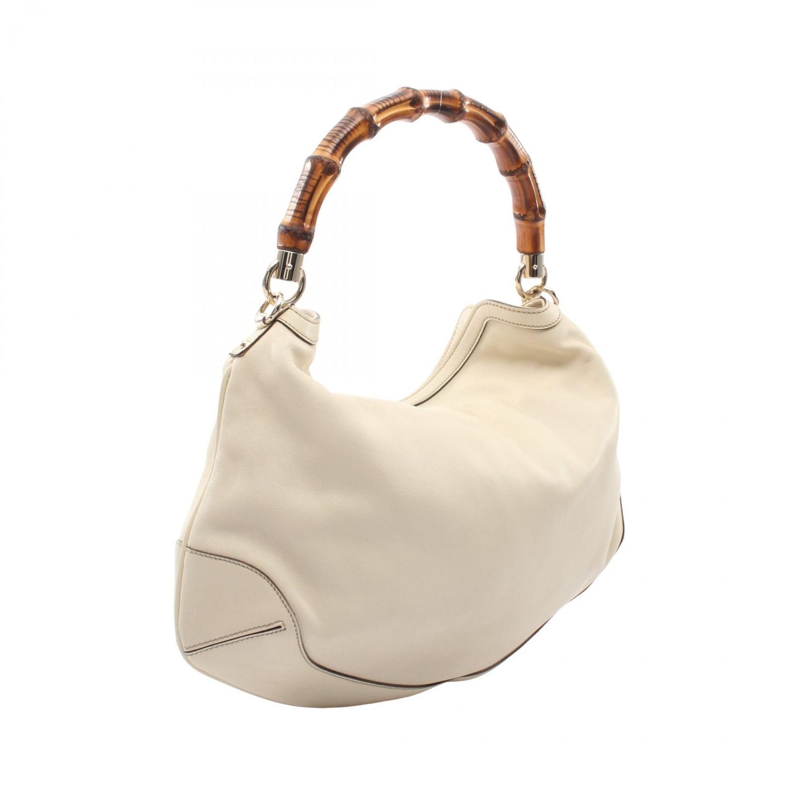 Gucci Handbag Bamboo 2-Way Ivory Leather Shoulder — view 2