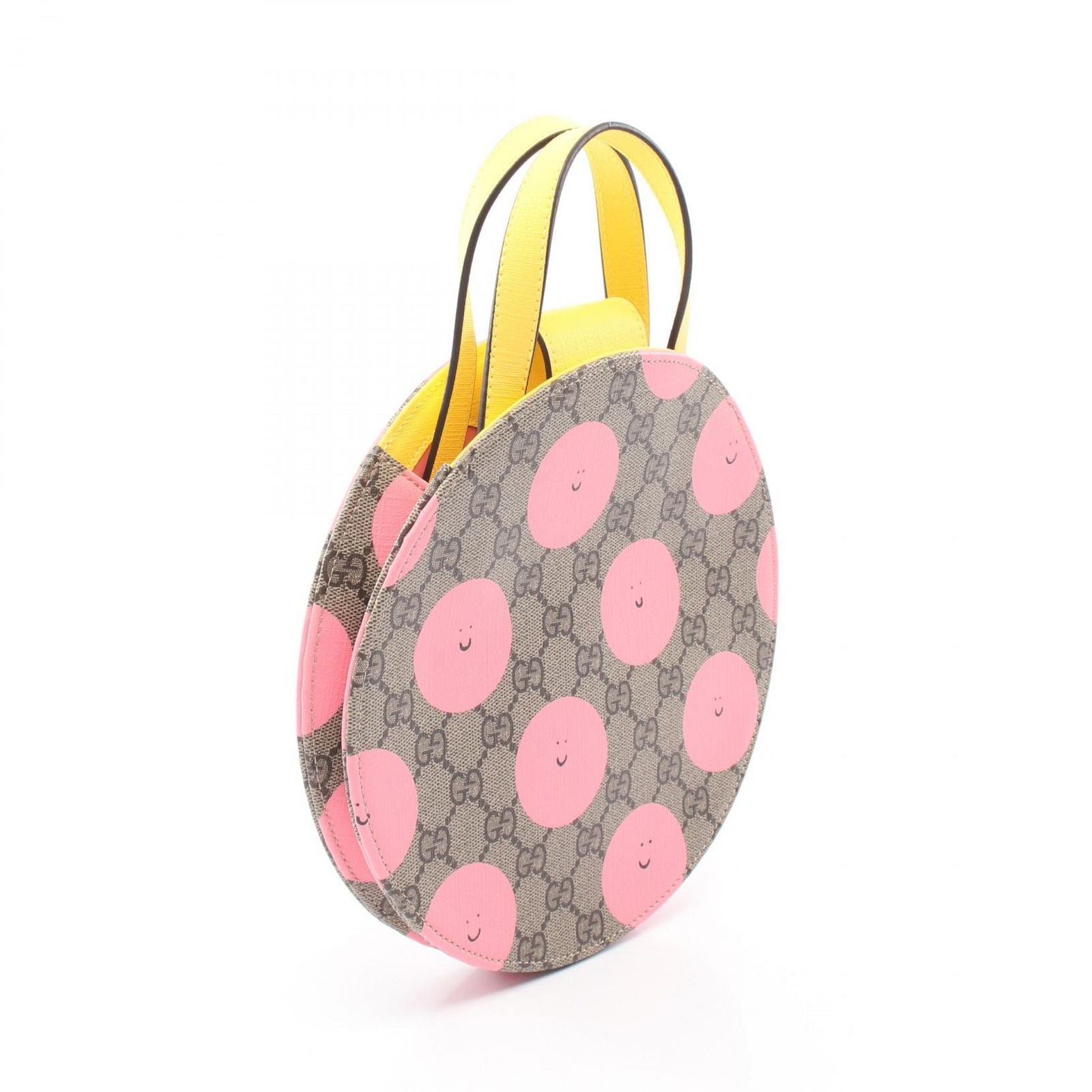 Gucci Handbag Children's GG Supreme Kids Beige Pink Yellow Canvas Top Handle — view 2