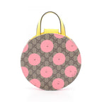 Gucci Handbag Children's GG Supreme Kids Beige Pink Yellow Canvas Top Handle