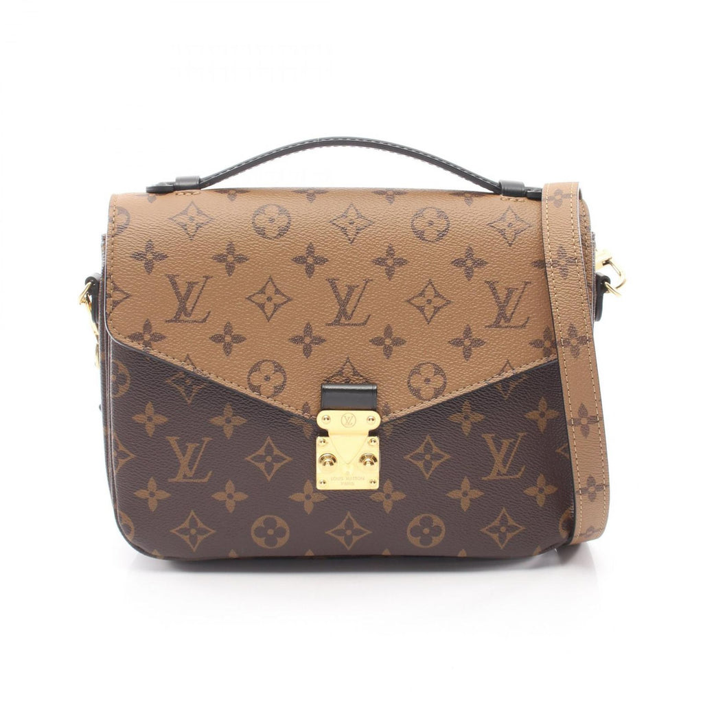 Louis Vuitton Handbag Pochette Metis Monogram Reverse 2-Way Canvas Leather