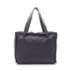 Chanel Tote CC Logo Black Leather