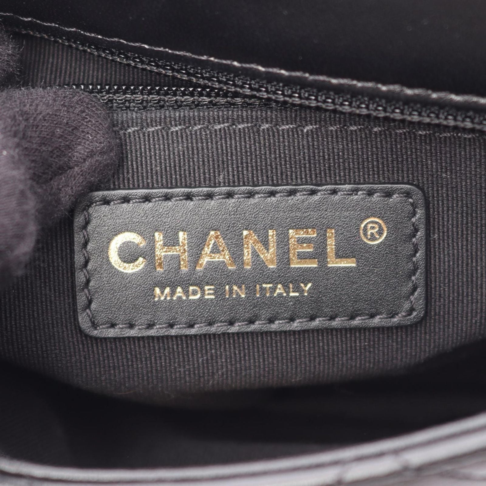 Chanel Shoulder Bag Quilted Small Flap Black Lambskin Chain — view 4