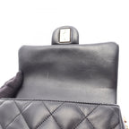 Chanel Shoulder Bag Quilted Small Flap Black Lambskin Chain — view 6
