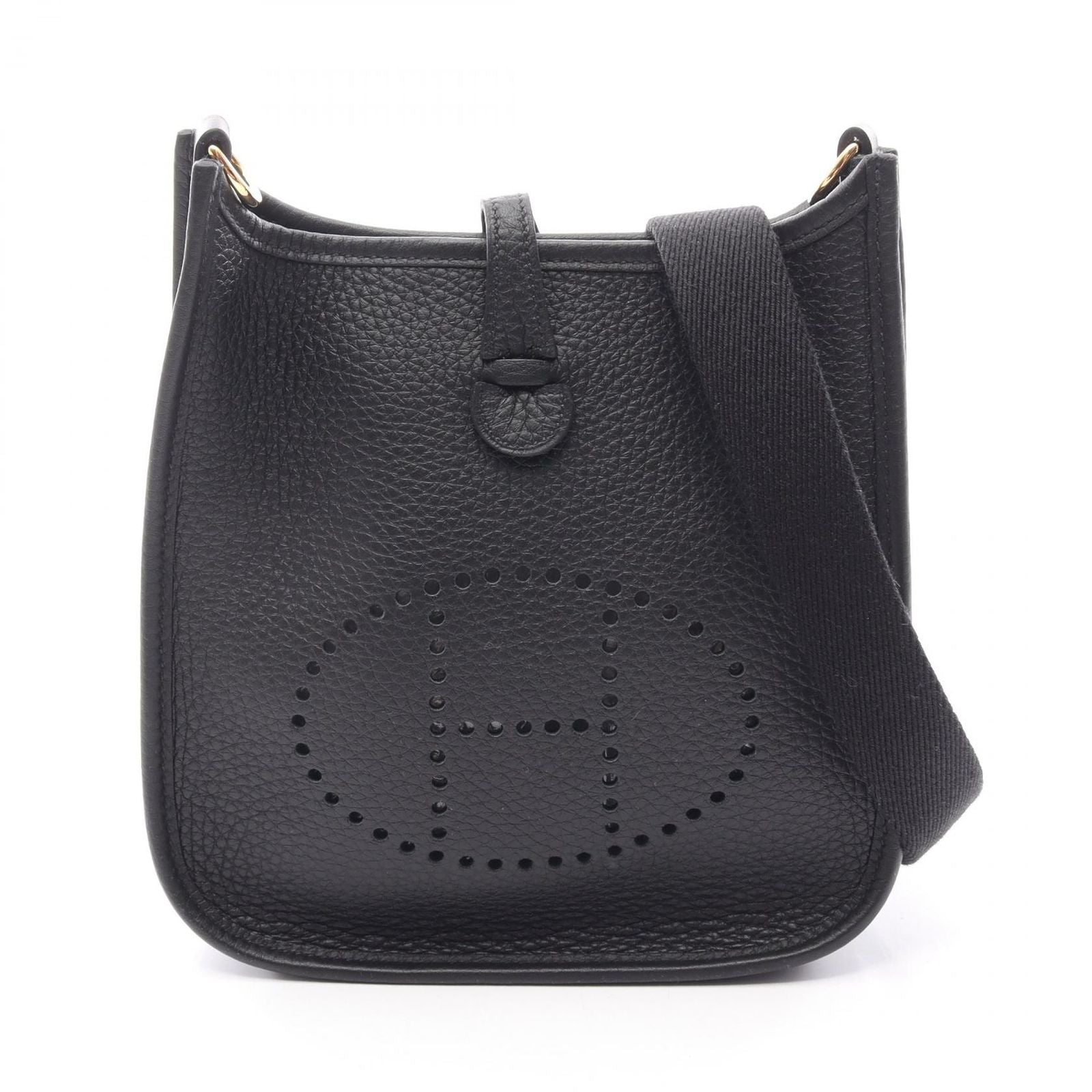 Hermes Shoulder Bag Evelyne TPM Amazon Black Leather TPM