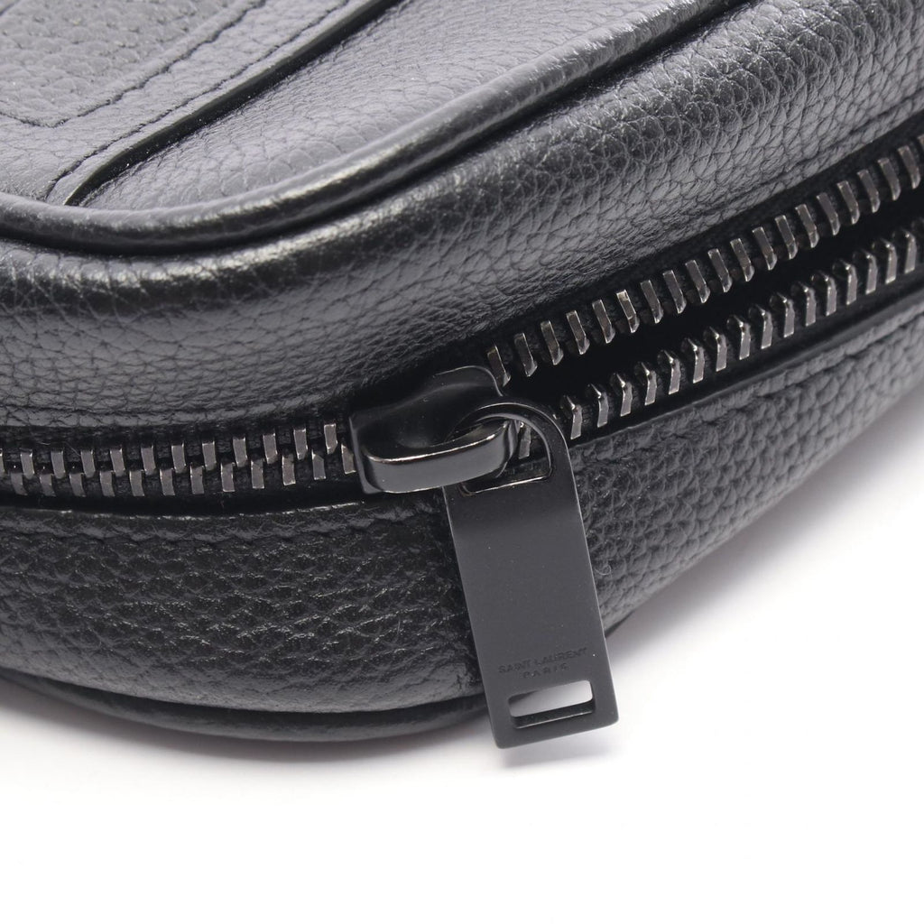 Saint Laurent Paris Shoulder Bag Camping Small Black Leather — view 5