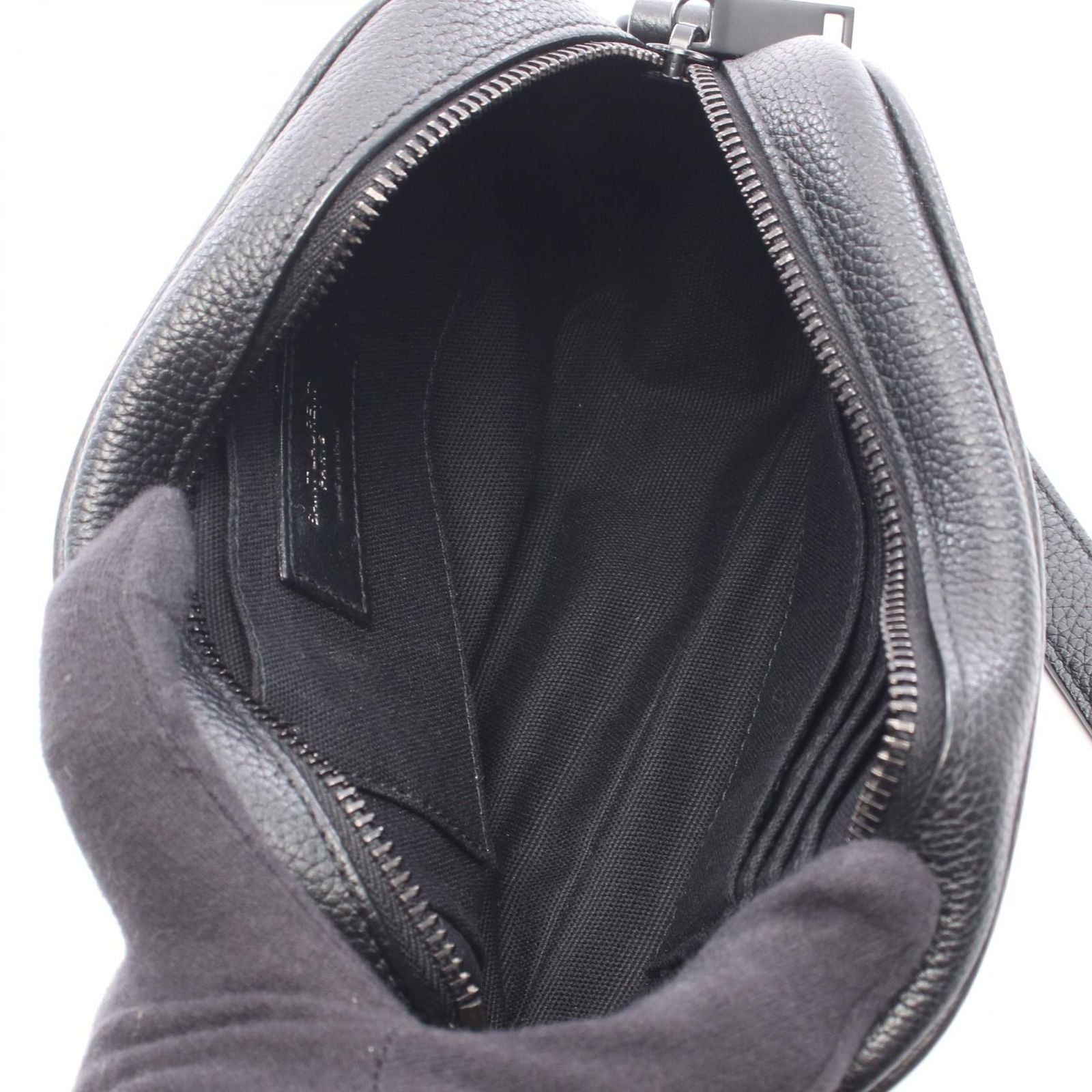 Saint Laurent Paris Shoulder Bag Camping Small Black Leather — view 3