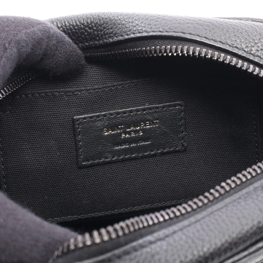 Saint Laurent Paris Shoulder Bag Camping Small Black Leather — view 4