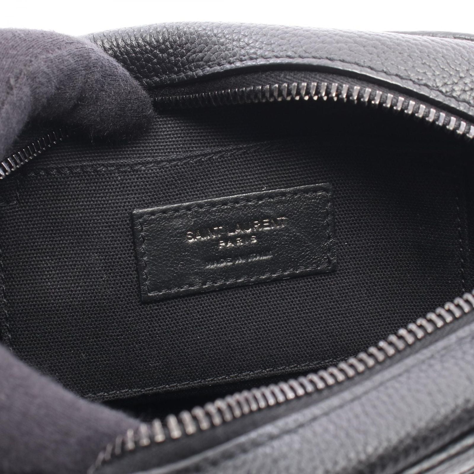 Saint Laurent Paris Shoulder Bag Camping Small Black Leather — view 4