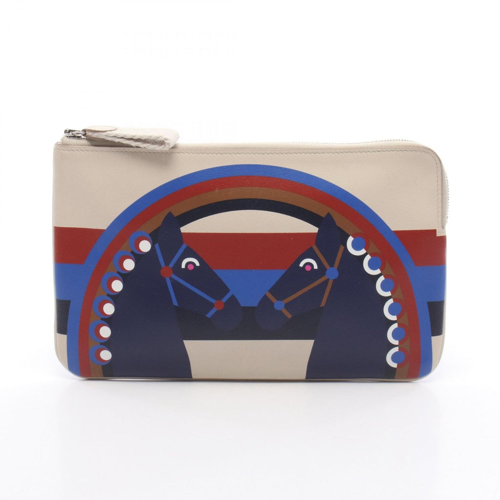 Hermes Pouch Carre Pocket Long Rainbow Love Beton Multi