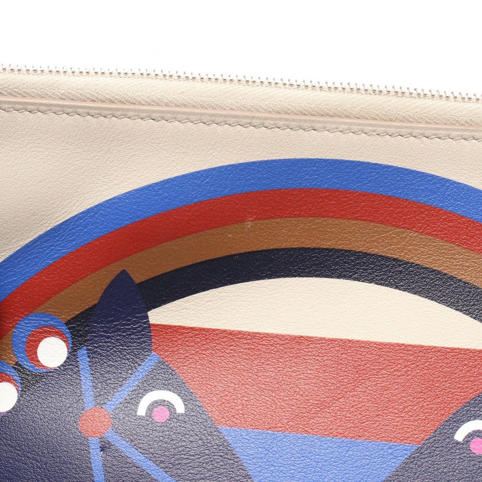 Hermes Pouch Carre Pocket Long Rainbow Love Beton Multi — view 6
