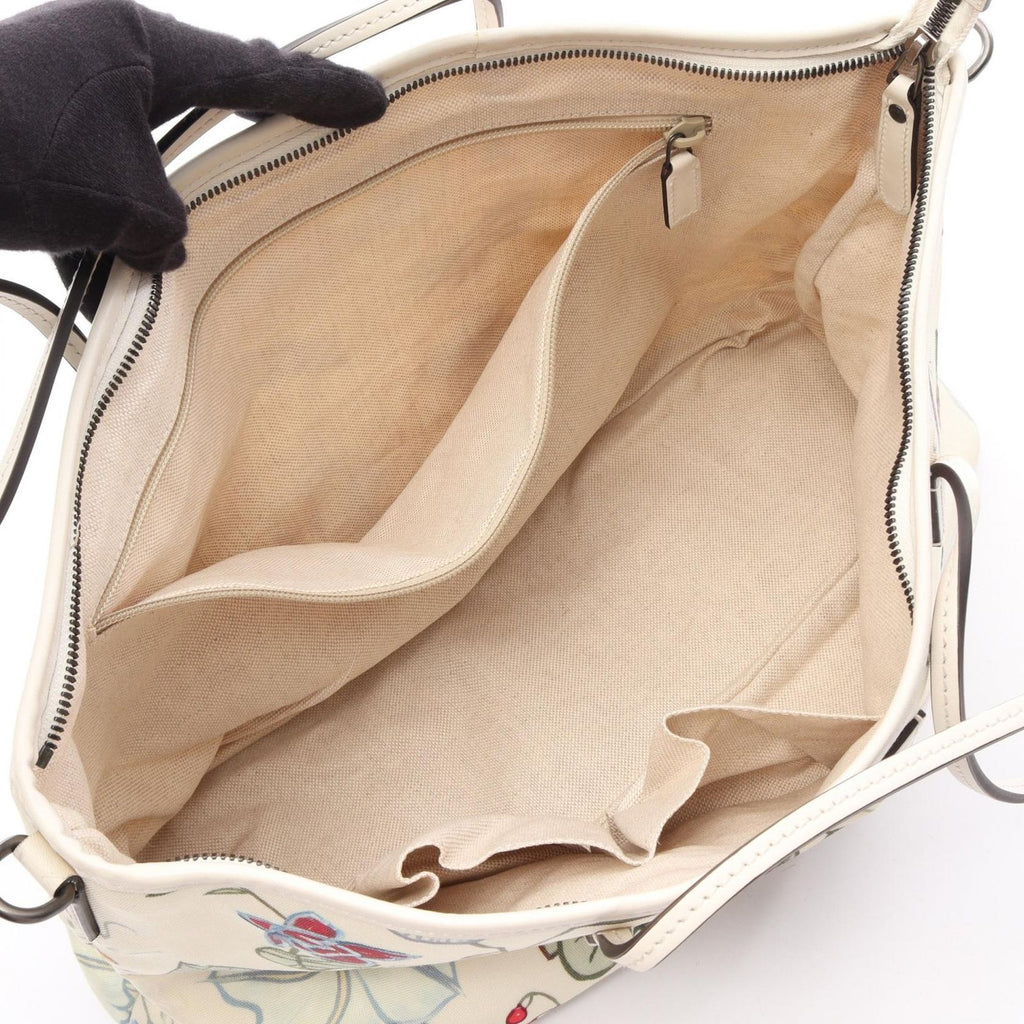 Gucci Tote Krisnight Flora Off White Multi Leather 2-Way — view 3