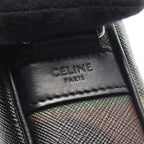 Celine Shoulder Bag Camouflage Khaki Beige Canvas Leather — view 4