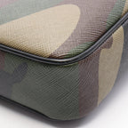 Celine Shoulder Bag Camouflage Khaki Beige Canvas Leather — view 6