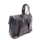Chanel Backpack Quilted Black Lambskin — view 2