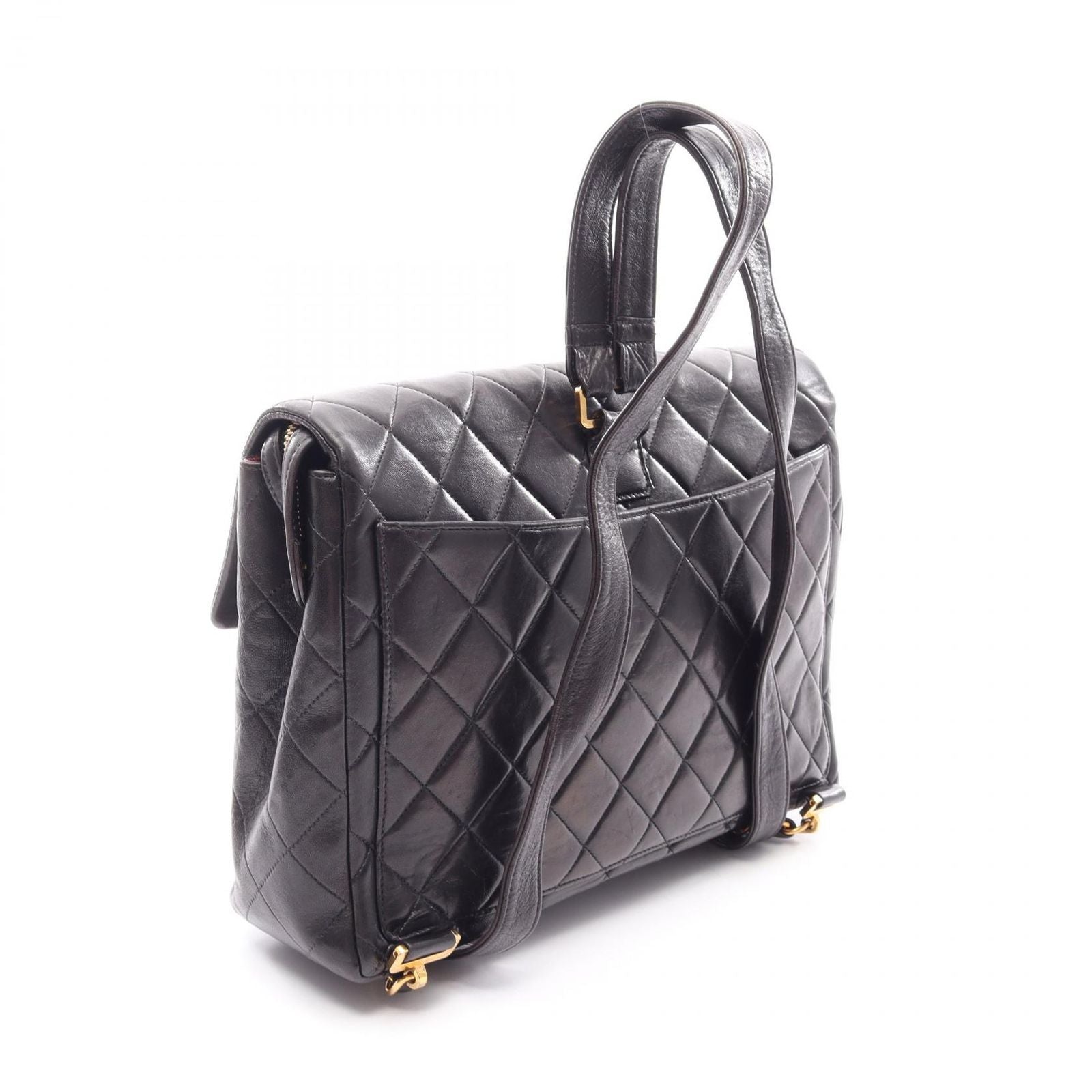 Chanel Backpack Quilted Black Lambskin — view 2