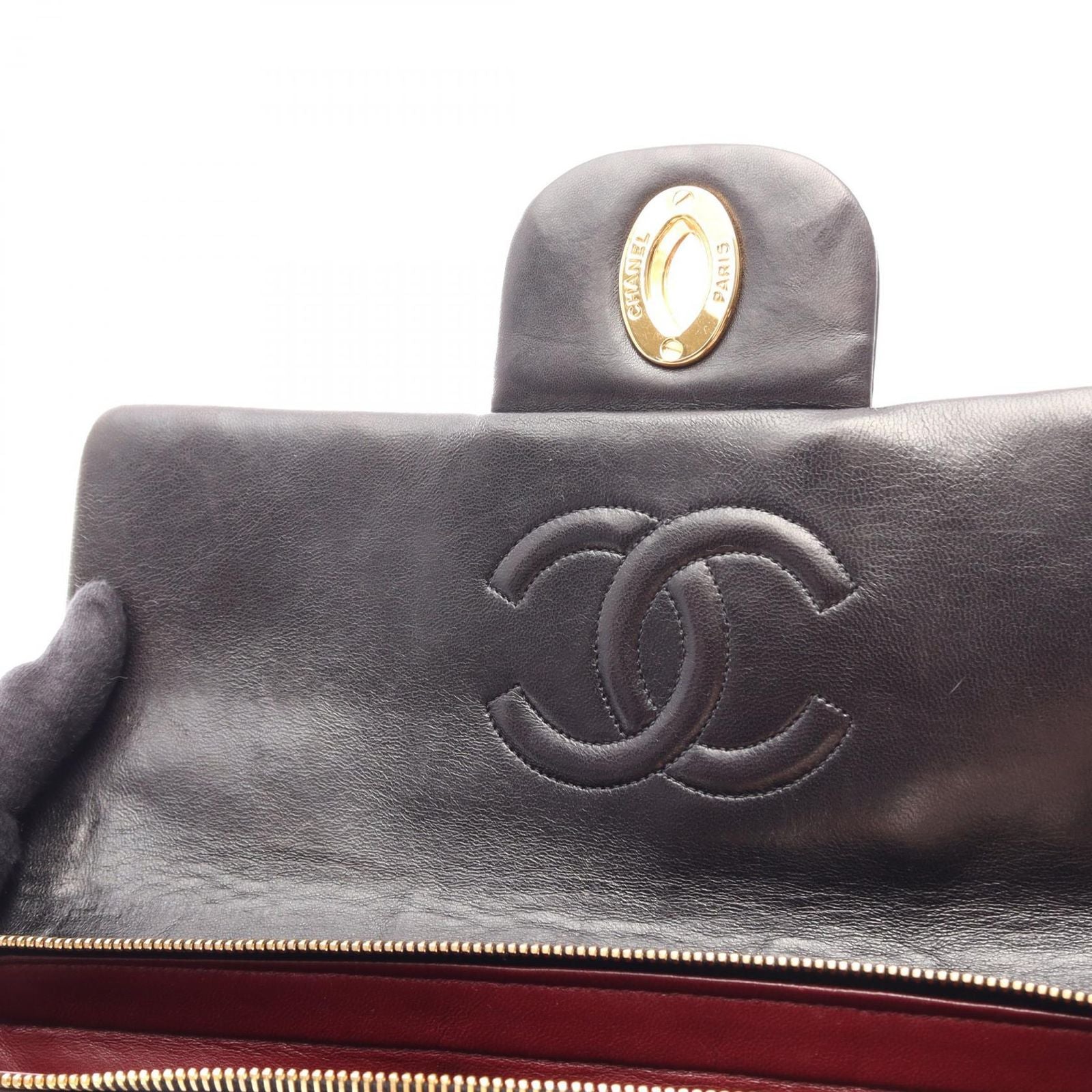 Chanel Backpack Quilted Black Lambskin — view 8