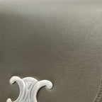 Celine Shoulder Bag Small Besace Strap Triomphe Olive Leather — view 6