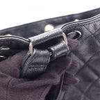 Chanel Backpack Quilted Black Caviar Leather Drawstring — view 9