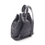 Chanel Backpack Quilted Black Caviar Leather Drawstring — view 2