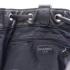 Chanel Backpack Quilted Black Caviar Leather Drawstring — view 7