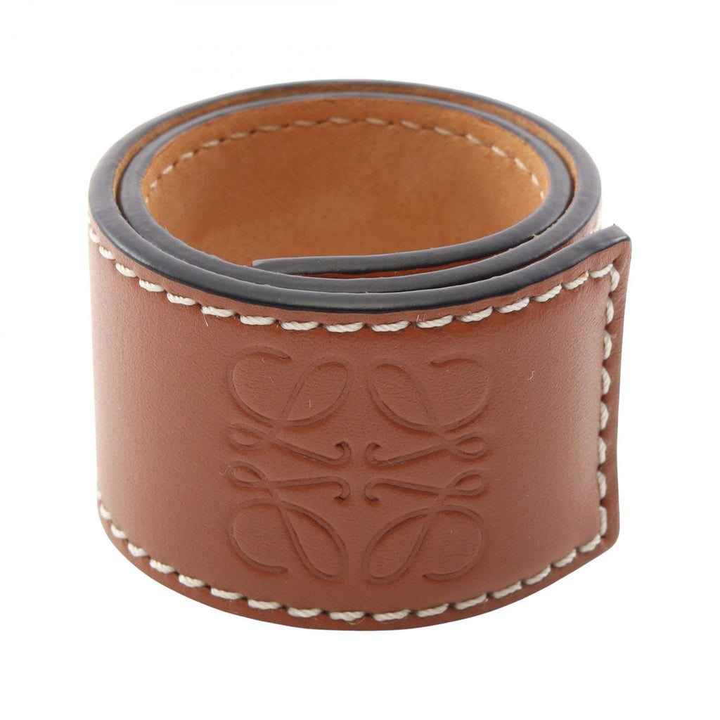 Loewe Bracelet Anagram Slap Small Brown Leather