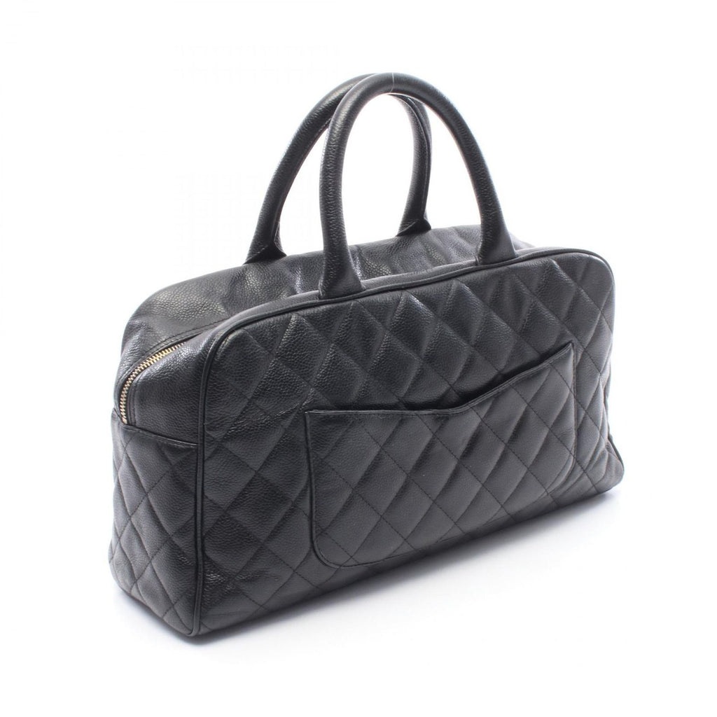Chanel Boston Bag Quilted CC Logo Black Calf — view 2